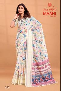 Kashvi oluşturma keten Saree üreticisi hindistan toptan Vol 3 Maahi Sarees hint ve pakistan giyim - Product Image 3