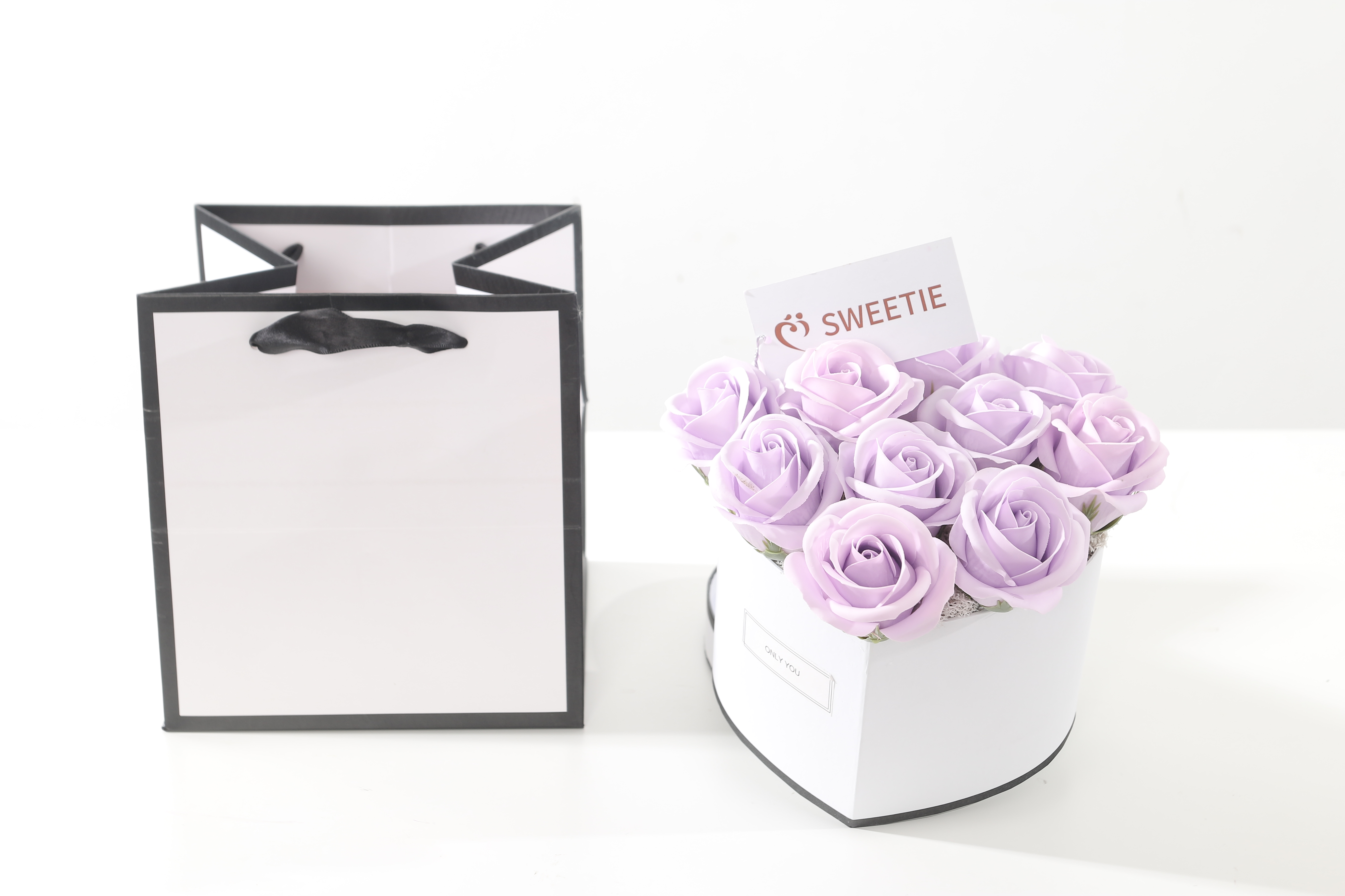 Boîte coeur lavande