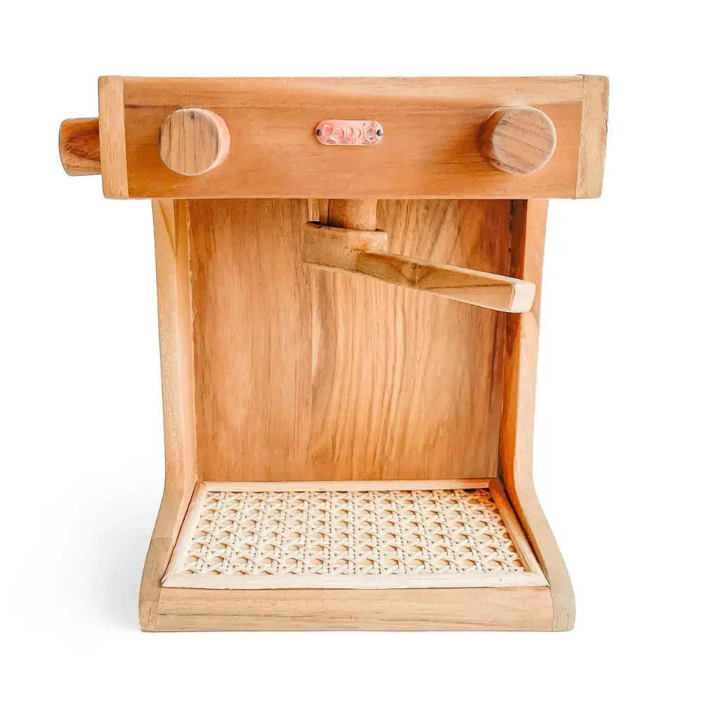 لعبة باريستا مصنوعة يدوياً من الخشب الخشبي صديق للبيئة ألعاب طعام ومطبخ تعليمية للأطفال بسعر الجملة من فيتنام