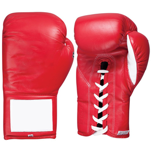 Guantes de boxeo de cuero con logotipo personalizado de buena calidad para competición de boxeo soporte de muñeca de Velcro soporte de muñeca de gancho y bucle - Product Image 1