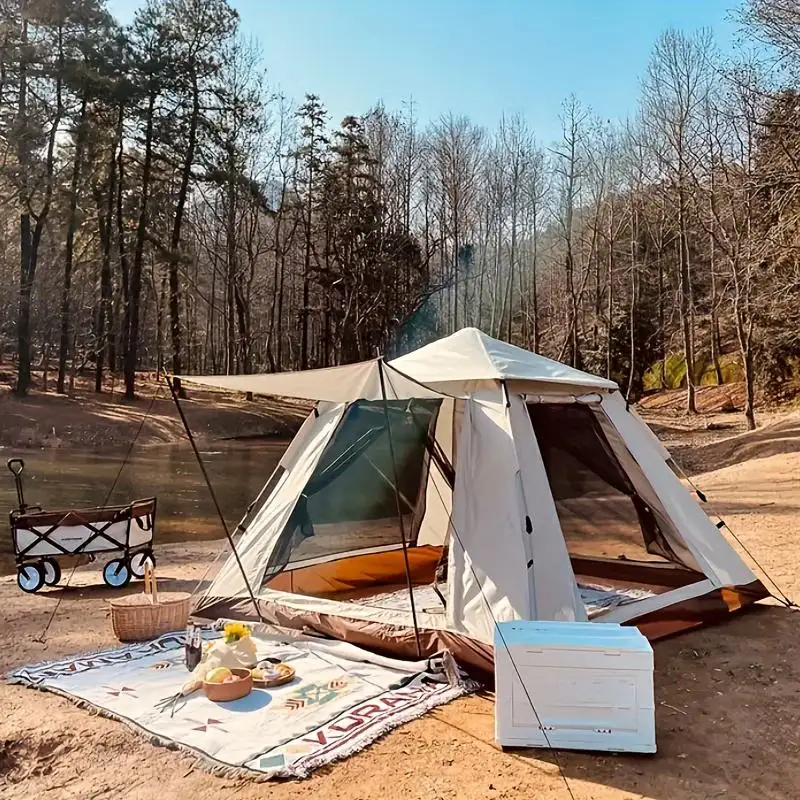 Chine Tentes de camping entièrement automatiques pour le camping en plein air la tente de voyage 4 saisons 2 3-4 personnes tente de camping en plein air étanche