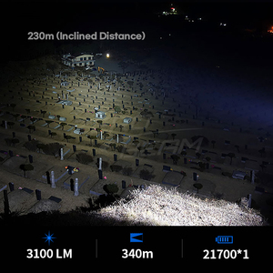 Zerobeam D5 lặn dẫn đèn pin sạc 3100 lumens 100m không thấm nước với tầm xa tìm kiếm cho đêm thăm dò cắm trại - Product Image 4