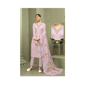 En çok satan Chanderi dizisi dijital baskı rahat elbiseler bayanlar <span class=keywords><strong>Kurti</strong></span> pantolon hindistan'dan ihracat satış için <span class=keywords><strong>Set</strong></span> - Product Image 1
