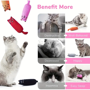 Juguete interactivo para mascotas relleno de hierba gatera ecológico de gran venta, juguete para masticar gatos resistente al desgaste - Product Image 6