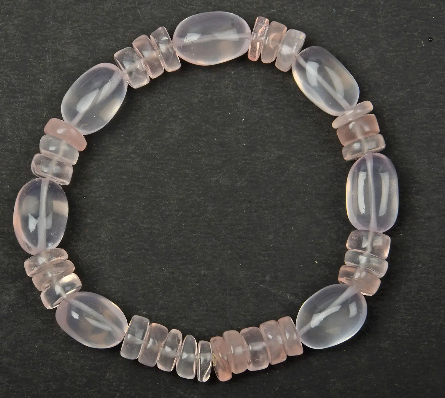 Tự nhiên rose quartz đá quý đính cườm vòng đeo tay bánh xe & tumble hình dạng đá quý hạt stretchable vòng đeo tay cho dịp