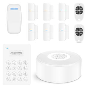 वायरलेस पोर्टेबल होम अलार्म सिस्टम 11-टुकड़ा किट पीर मोशन सेंसर वाईफाई ट्यूया स्मार्ट ऐप 1 साल की वारंटी 6-8 घंटे बैकअप - Product Image 1
