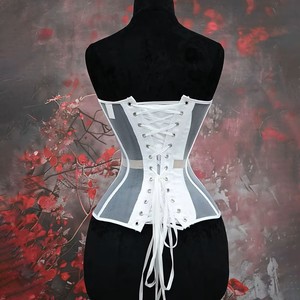 工場卸売OEMゴシックウェディングウエストトレーナーバストチンチャーメッシュビスチェ鋼骨付きシェイパーレースアップコルセット