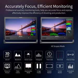 Seetec全高清1080p ATEM215S广播监视器，带SDI HDMI输入，用于便携式广播监视器和现场监视器广播