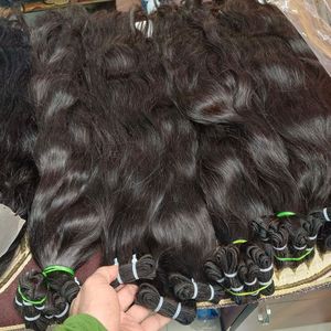Hindistan-menşei 100% ham işlenmemiş bakire tapınak doğal dalgalı Remy insan saçı postiş tedarikçisi satış - Product Image 2