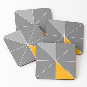 4X4 Inches Mat Paid Latest Design Mango Wood/Acacia Wood Over Printed Tea Serving Coasters 4 Pieces Set for <strong>Table</strong> Decoration - Product Image 5