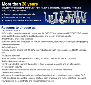 Chất Lượng Cao Thép Không Gỉ 304 316 12Mm Vòng Ống Joiner Lan Can Lan Can Lan Can Crossbar Chủ - Product Image 6