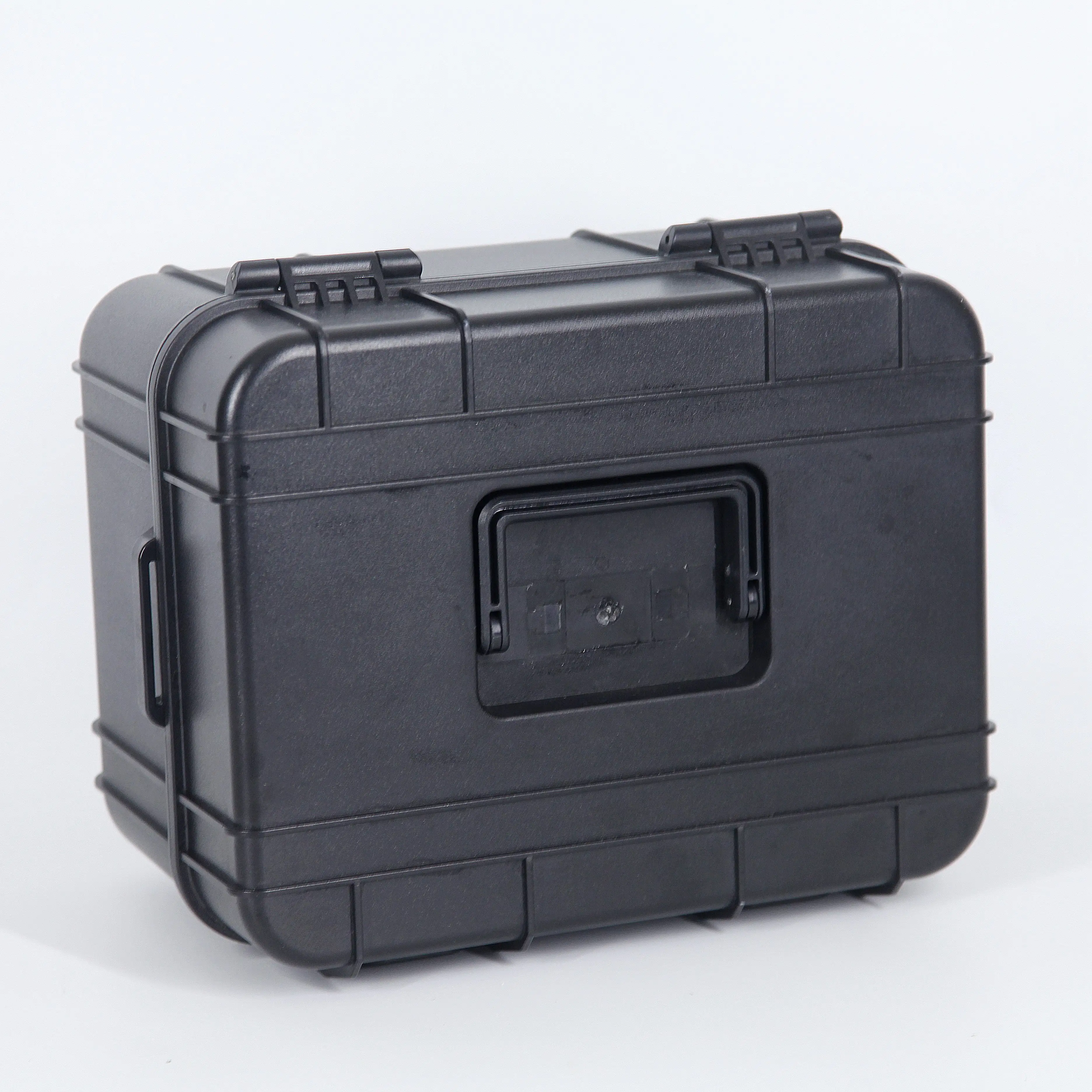 Caixa de ferramenta anti-corrosão personalizável, caixa de ferramenta preta à prova d'água para caminhadas, expedições de biosférias