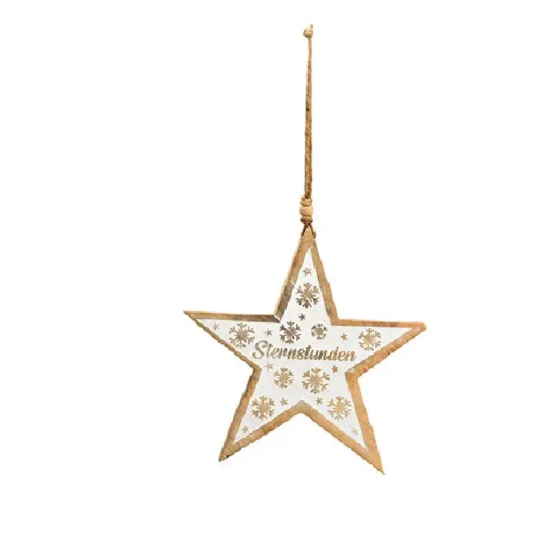Los adornos colgantes en forma de estrella más vendidos, lo mejor para la decoración navideña y la decoración del hogar con color y forma de tamaño personalizados