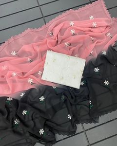 Georgette Sari ออกแบบใหม่พร้อมงานปักสำหรับผู้หญิง - Product Image 3