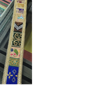Kunden spezifische hand gefertigte bestickte gewebte Schnürsenkel mit <span class=keywords><strong>Patchwork</strong></span>-Mustern, ideal für Heim textilien und-kleidung