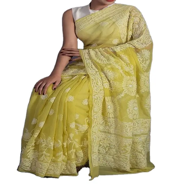Mulheres indianas desgaste do partido mais recente coleção seda algodão tecido saree/mais recente coleção puro algodão seda saree