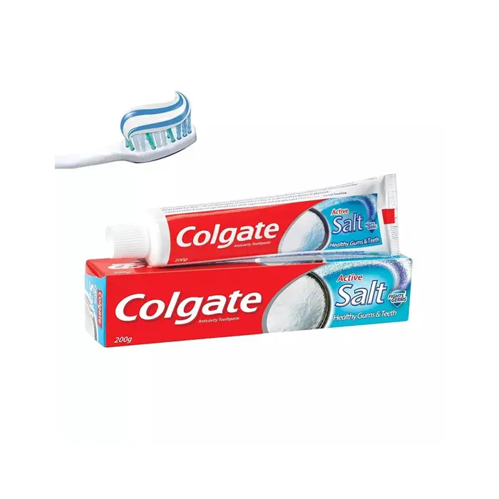Colgatte Total dentifricio sbiancante per denti più basso prezzo confezione di colore bianco rinfrescante dentifricio Colgate 200g