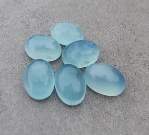 טבעי כחול aqua אובלית צורה <span class=keywords><strong>cabochon</strong></span> שטוח בחזרה מכויל גבוה מכירת מרפא אבני חן עבור תכשיטים להכנת הסיטונאי