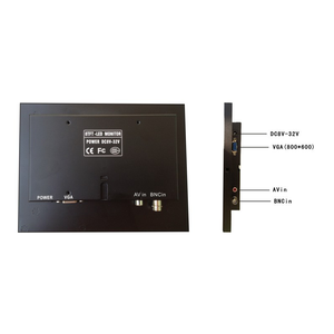 <strong>7</strong> 8&quot; HD 1024x768 IPS <strong>LCD</strong> Security Monitor Screen <strong>Input</strong> Video Display for PC Camera DVD Security CCTV Surveillance With BNC Cable