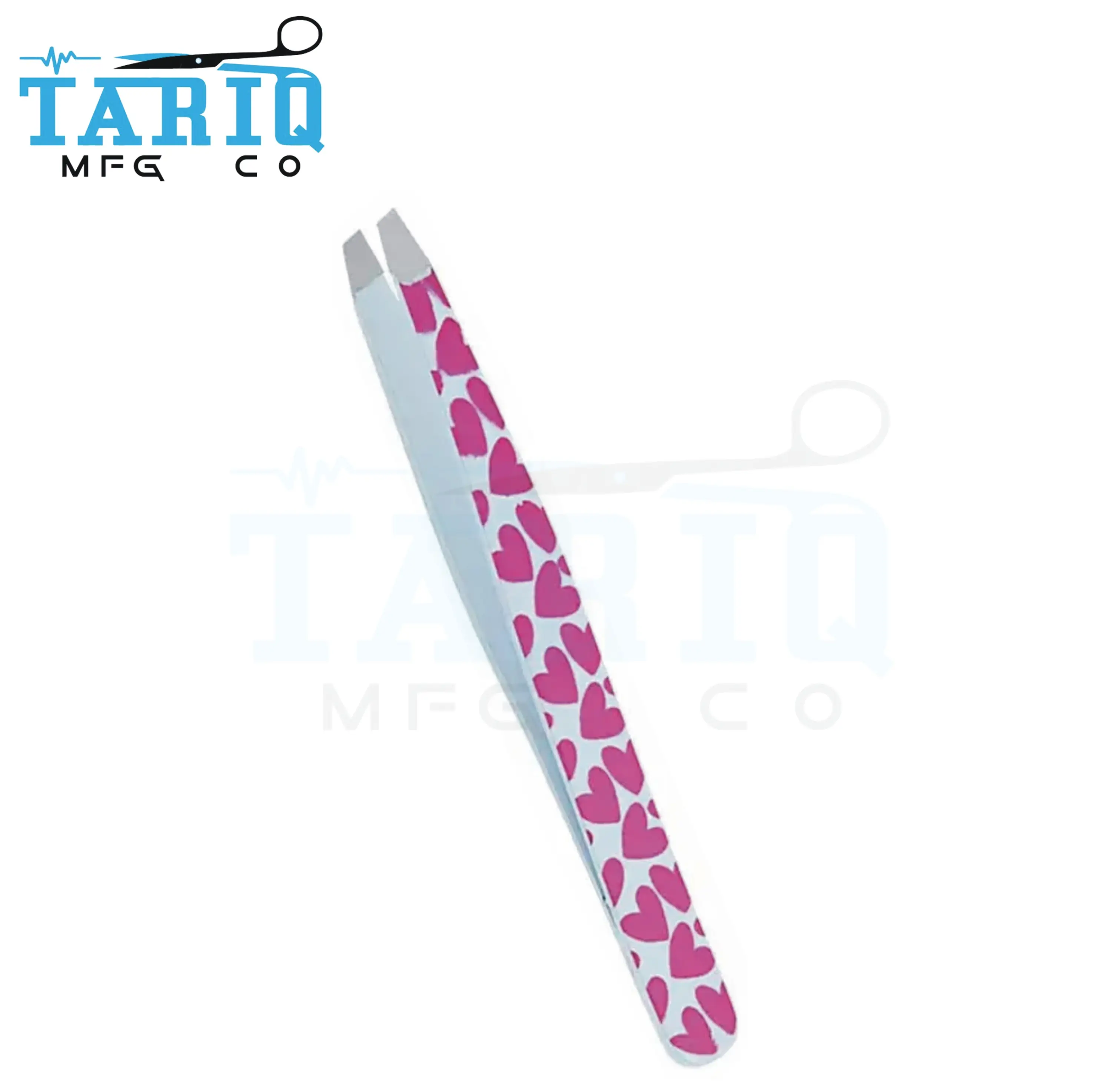 Pinzette per sopracciglia con stampa a cuore rosa di alta qualità pinzette per sopracciglia Plucker per sopracciglia colore personalizzato migliori pinzette per sopracciglia