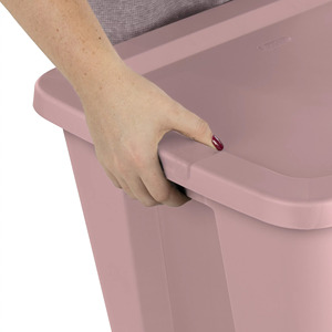 Rosa rechteckiger Kunststoff-Vorrats behälter 10kg Last PP-Injektion Multifunktion ale Haushalts organization für Kleidung Lebensmittel Andere - Product Image 3