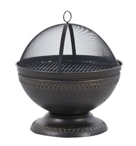 Classic <strong>round</strong> iron fire pit with sculpted legs and stable frame for evening gatherings on the <strong>patio</strong> or in the yard - Product Image 6