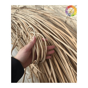 Raw Rattan Material - Rattan Core, Ratan Round Core With Customized Sized for Handicraft, Raw <strong>Natural</strong>/ Bleached Rattan Core - Product Image 1