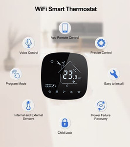 Termostato de hogar inteligente de diseño moderno con pantalla LCD, controlador de temperatura de ahorro de energía con función Wifi para sistemas HVAC FCU - Product Image 5