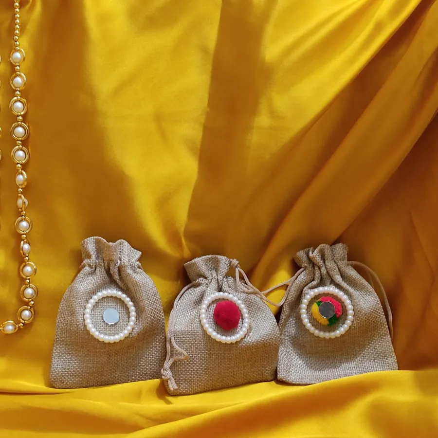 Bolsas de yute de arpillera para guardar regalos, joyería pequeña y monedero