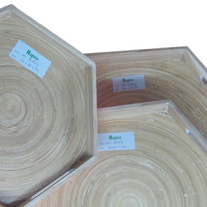 El yapımı bükülmüş dekoratif desen ile bambu servis tepsisi yeni şekil standart ev kiti Made in Vietnam üst el sanatları modeli - Product Image 4