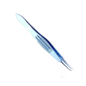 Mavi titanyum oftalmik göz bağlama forseps, oftalmoloji mikrocerrahi için hassas Colibri kornea forseps - Product Image 3