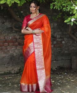 Jimmy Choo ชุดปาร์ตี้ส่าหรีสำหรับผู้หญิงดูสวยและงานปักสวยงาม Saree/sari/shari - Product Image 5