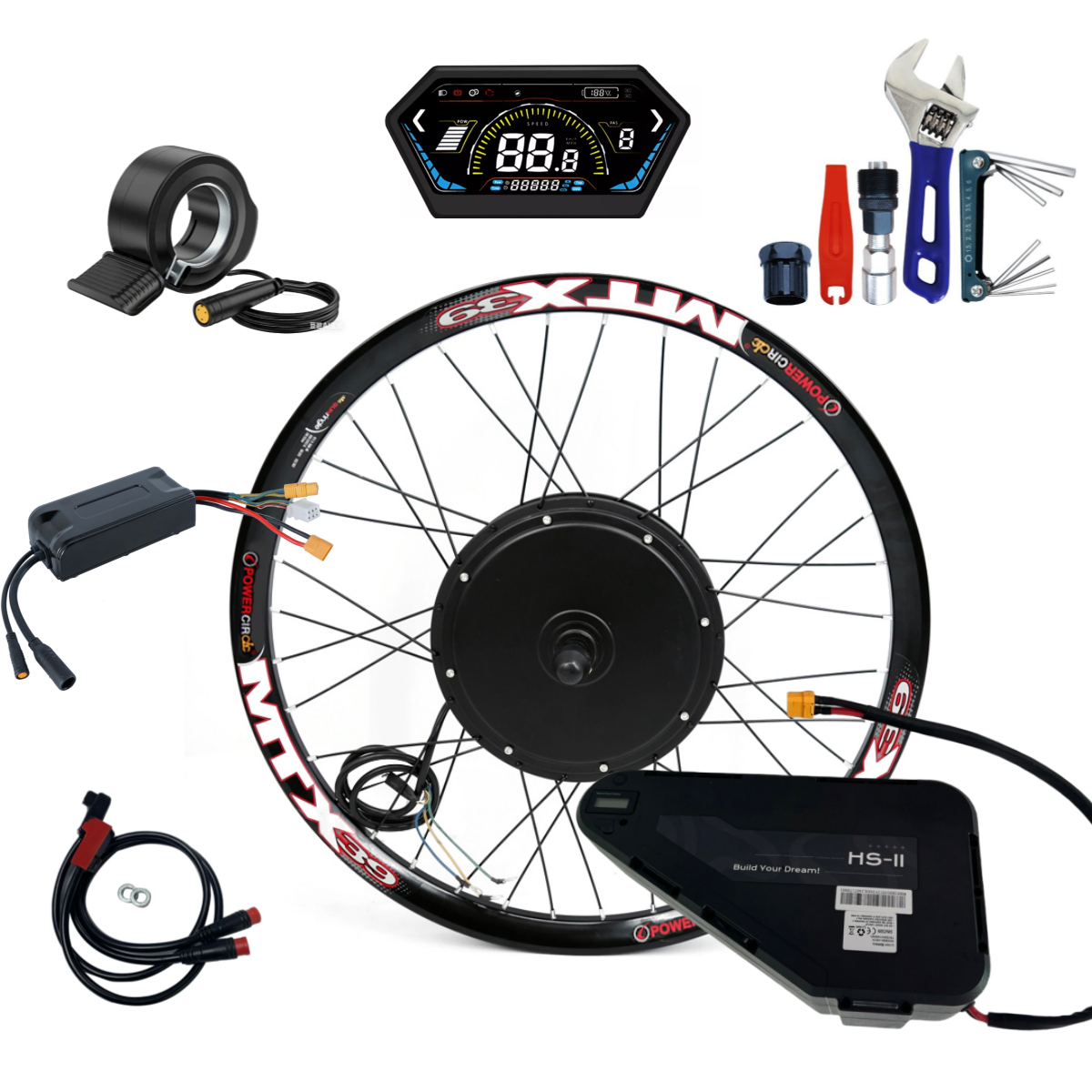 Black 26" with 52v 30ah LG battery
