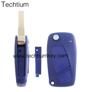3ボタンフリップリモートカーキーFiat Panda Punto Ducato Stiloコンプリートオートキー7941チップ付き433mhzブルーカラー - Product Image 4