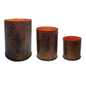 Etched Designing METAL CANDLE JARS Tableware Good Quality Containers Metal <strong>Vessels</strong> Christmas Candle Jars <strong>Best</strong> Prices - Product Image 1