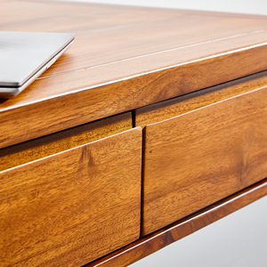 Modern <strong>Simple</strong> Classic Style Teak <strong>Computer</strong> <strong>Desk</strong> with 2 Drawers Office Furniture for Study Room and Hotel Use - Product Image 5