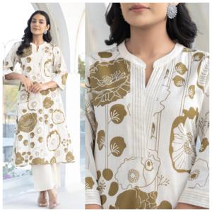 プレミアムヘビーコットンフレックスAラインKurta Palazzoセットタガイ詳細コットンフレックス厚手生地毎日使用