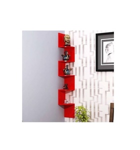 LIVING ROOM DECORATIVE <strong>CORNER</strong> <strong>ZIG</strong> ZEG WALL <strong>SHELF</strong> <strong>Corner</strong> Wooden Wall <strong>Shelf</strong> Use for Decoration of Wall - Product Image 1