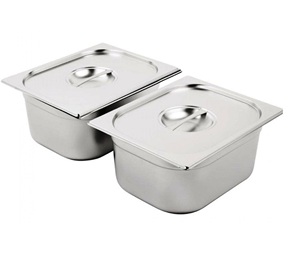 5-inch thép không gỉ gn Pan với năm ngăn đơn vị không dính thân thiện với môi máy rửa chén an toàn gastro Norm chảo - Product Image 3