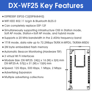 ESP-32 Development Board USB-C, 2.4GHz Dual Mode WiFi+<strong>Bluetooth</strong> Dual Core Microcontroller for <strong>Arduino</strong> IDE, Support AP/STA/AP+STA - Product Image 4