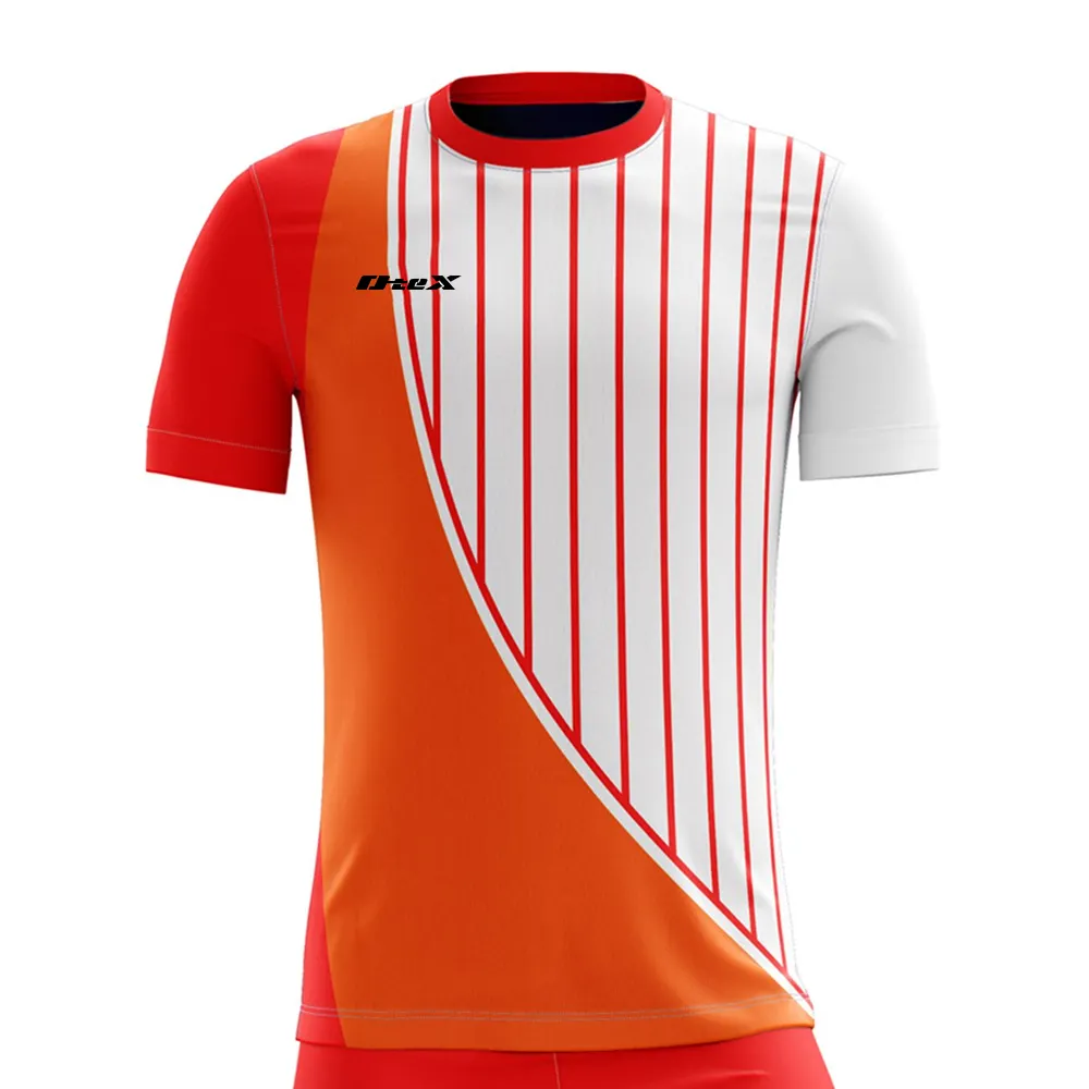 Nueva camiseta de fútbol de poliéster con sublimación de servicio OEM 2023, camiseta de fútbol de uniforme de fútbol personalizada para hombres calidad 100%