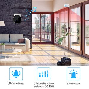 Alarma de detector de movimiento de proveedor de Daytech 2025, alerta de entrada inalámbrica, sensor de haz de timbre, detector infrarrojo para alarma de puerta de negocios - Product Image 2