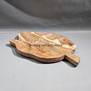 Yeni görünüm Mango ahşap şanslı yonca tepsisi pürüzsüz kenarları ve yemek masası ve hediye amaçlı çok bölümler - Product Image 5