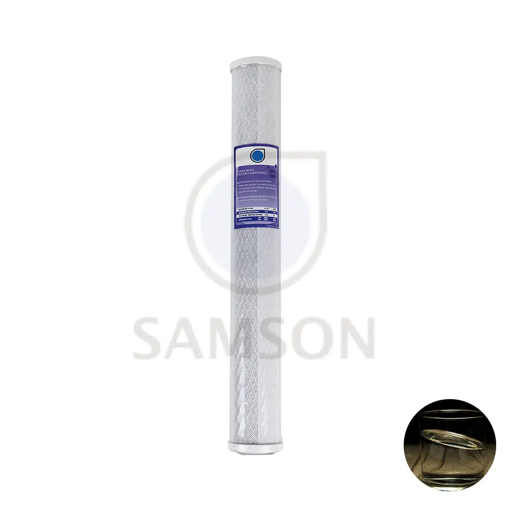 High quality 20" coconut carbon block cto KR-20CTO Membrane water filter ideal for Filling a humidifier for cigars