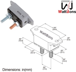Stud Type Resettable <strong>Circuit</strong> <strong>Breaker</strong> 5A-50A Crosswise Bracket Automotive Replacement Automatic Reset <strong>Circuit</strong> <strong>Breaker</strong> Switch