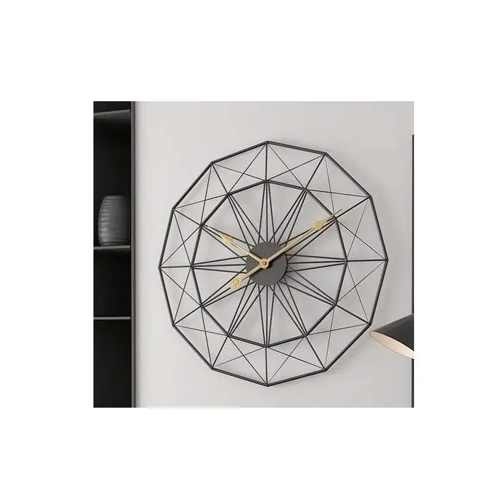 Orologio da parete in metallo all'ingrosso orologio grande a buon mercato grande metallo moderno decorativo digitale di lusso per la casa orologio da parete uso