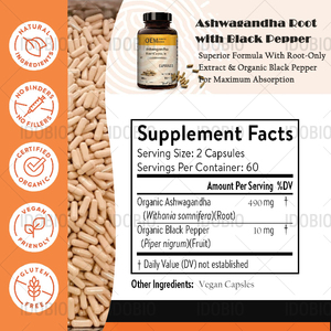 Ashwagandha viên nang bột Ashwagandha với hạt tiêu đen - Product Image 2