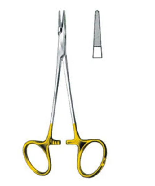 Neivert Porte-aiguilles Instruments de suture en carbure de tungstène coudé à deux anneaux Fabricant de fournitures médicales tous les types de pinces
