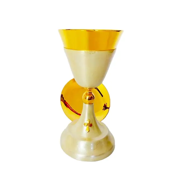 New Design Chalice With Paten Gold & Silver Plated Brass CJ12 From Bengaluru, Karnataka, India