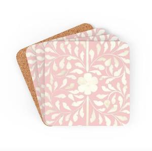Custom Design Tea Coaster Set of <strong>4</strong> for Kitchen Catering Item Tea Cup Coaster Set Bone <strong>Inlay</strong> Design - Product Image 1